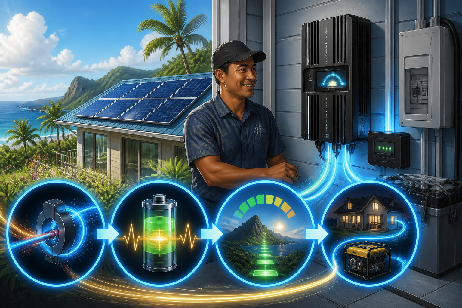 Concept illustration for MidNite Solar Classic 150 MPPT Charge Controller