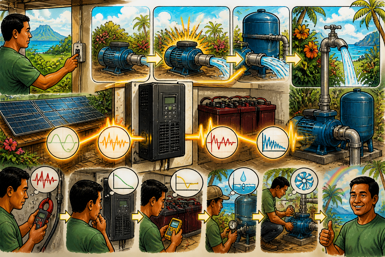 Concept illustration for MidNite Solar Rosie 7048 Inverter