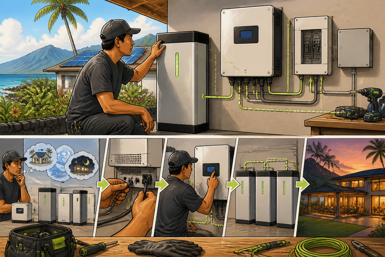 Concept illustration for Pytes Pytes V16 Outdoor LFP Battery