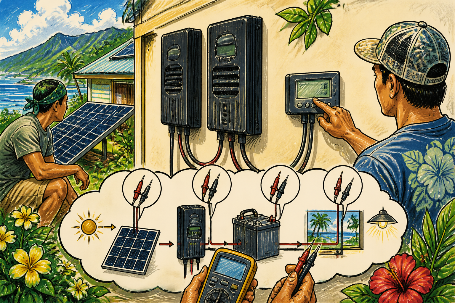 Concept illustration for OutBack Power Legacy and Current OutBack Systems
