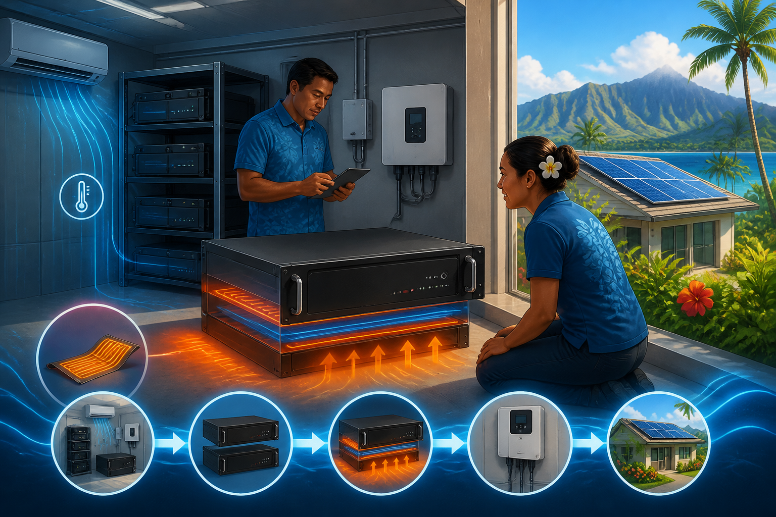 Concept illustration for Pytes Pytes V5 51.2V 100Ah Rack Battery