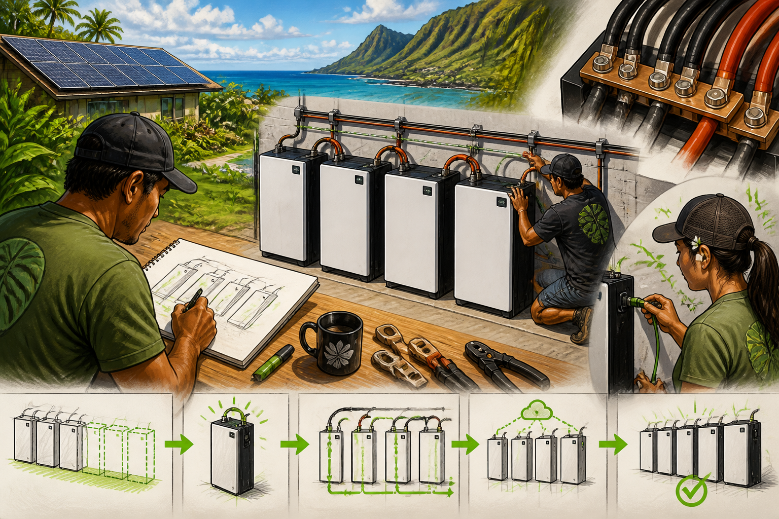 Concept illustration for Pytes Pytes V16 Outdoor LFP Battery