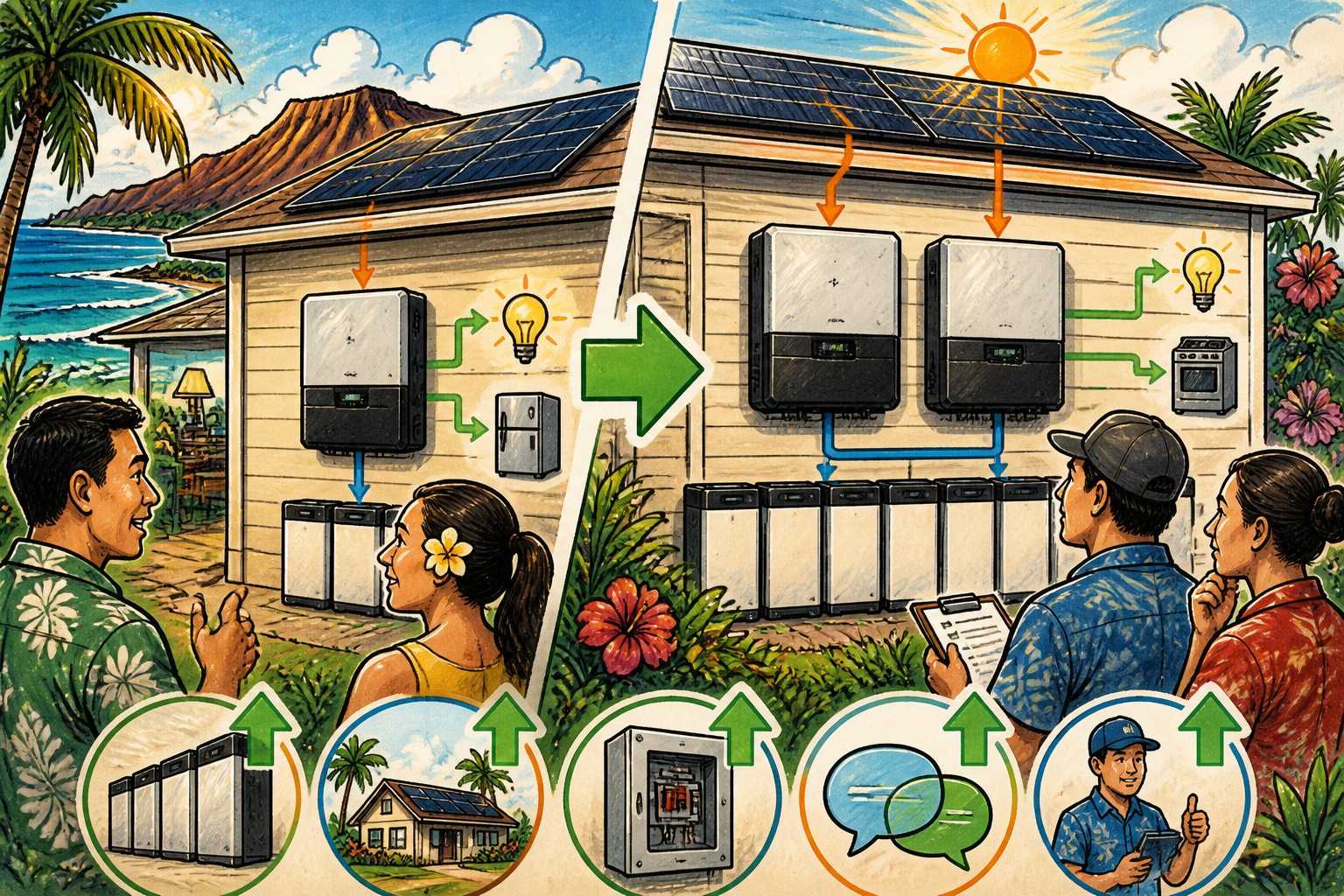 Concept illustration for EG4 Electronics EG4 FlexBOSS21 All-In-One Hybrid Inverter
