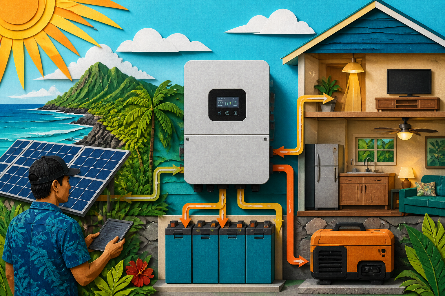 Concept illustration for Sol-Ark Sol-Ark 15K-2P Hybrid Inverter
