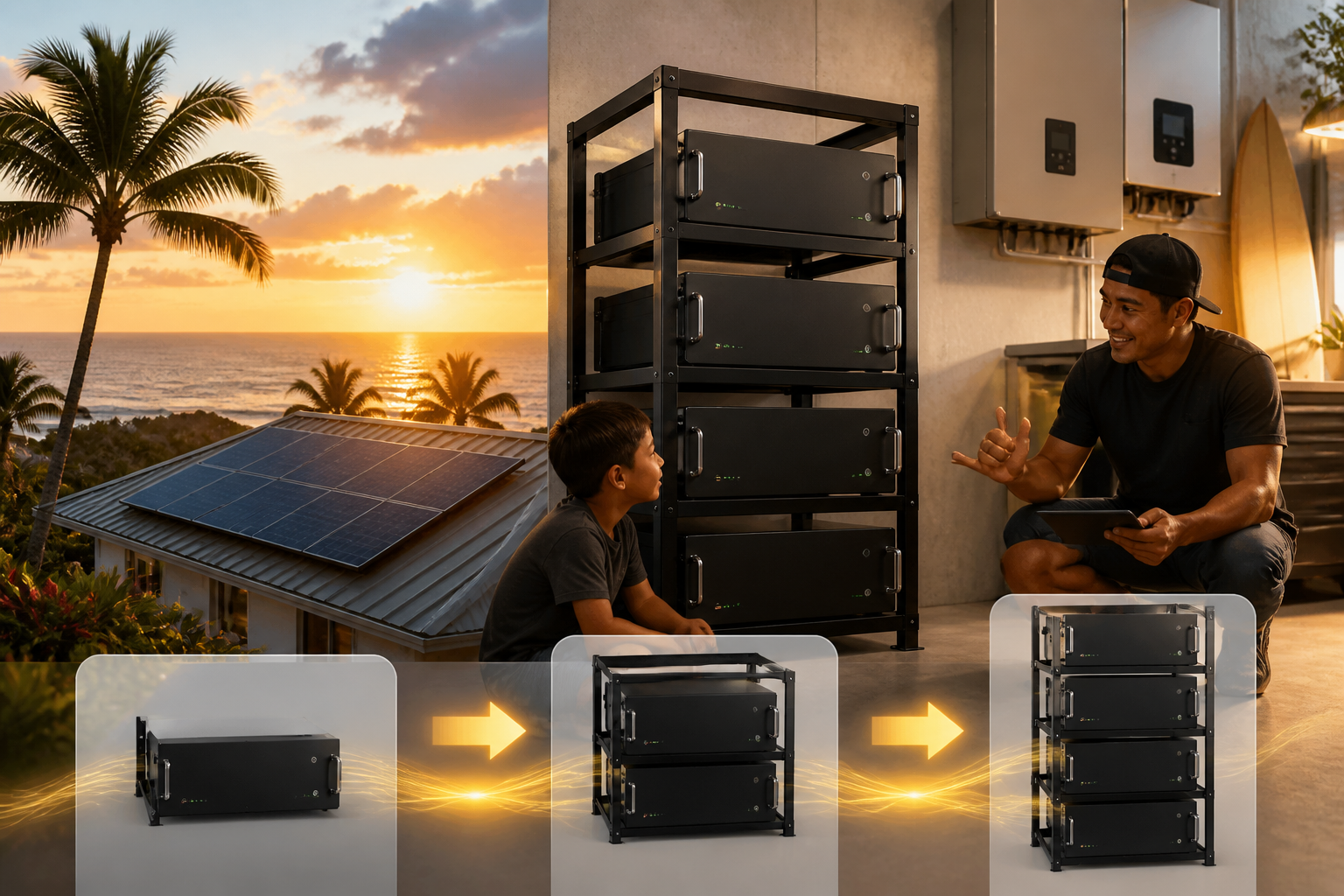 Concept illustration for EG4 Electronics EG4 LL 24V 200Ah Server Rack Battery