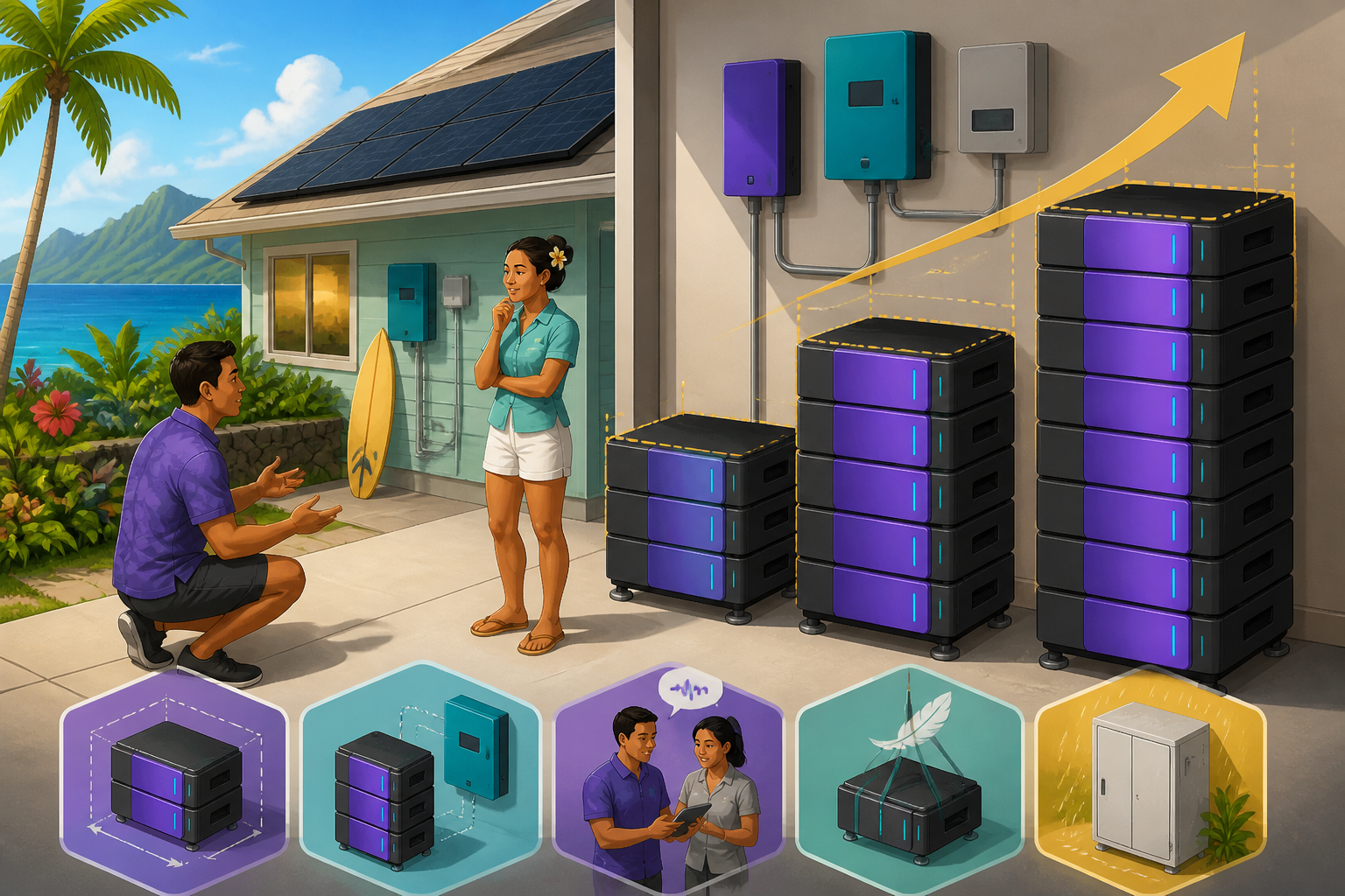 Concept illustration for Pytes Pytes Pi LV BMU Stackable System