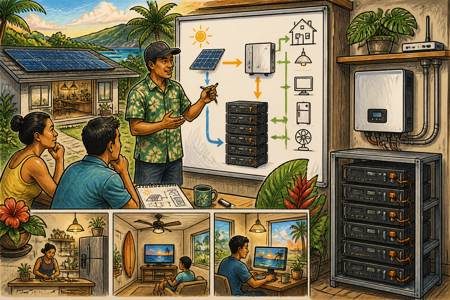 Concept illustration for Pytes Pytes V5 51.2V 100Ah Rack Battery