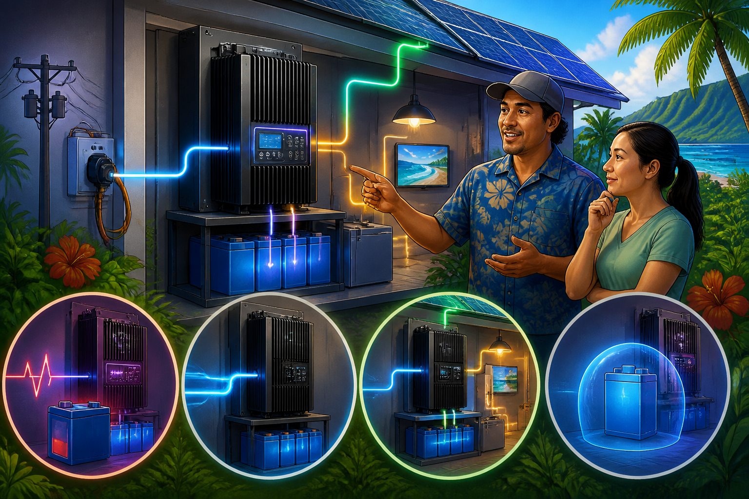 Concept illustration for MidNite Solar Little Rosie Inverter Platform