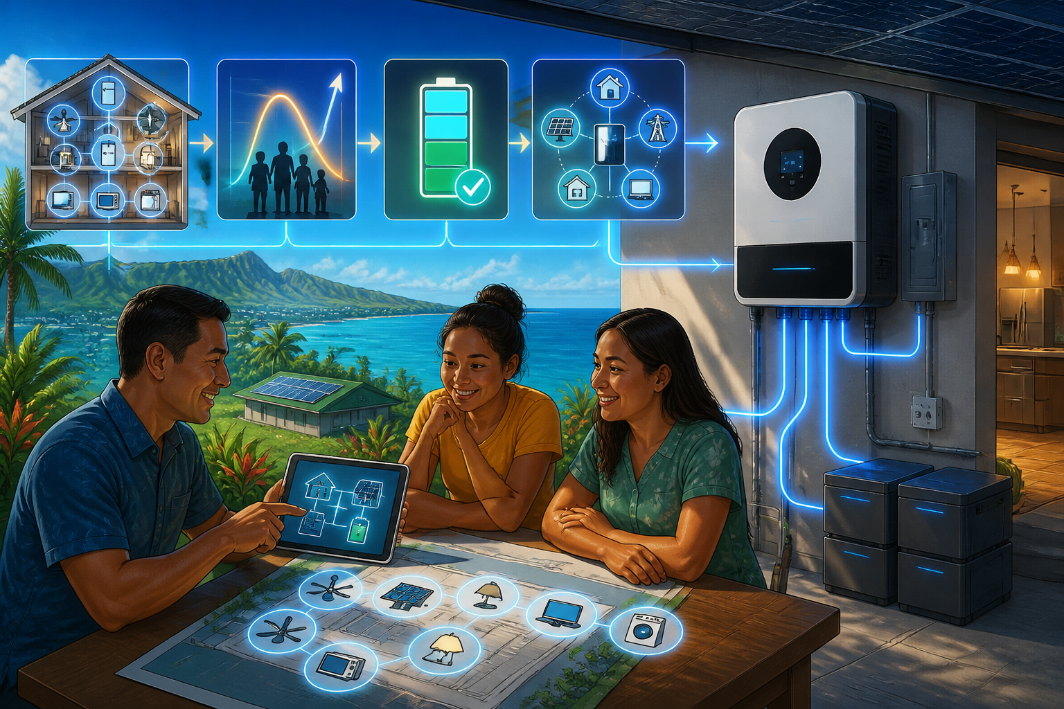 Concept illustration for EG4 Electronics EG4 FlexBOSS21 All-In-One Hybrid Inverter